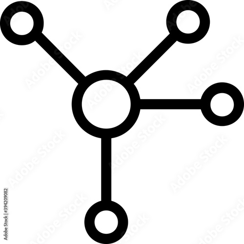
Molecule Vector Line Icon
