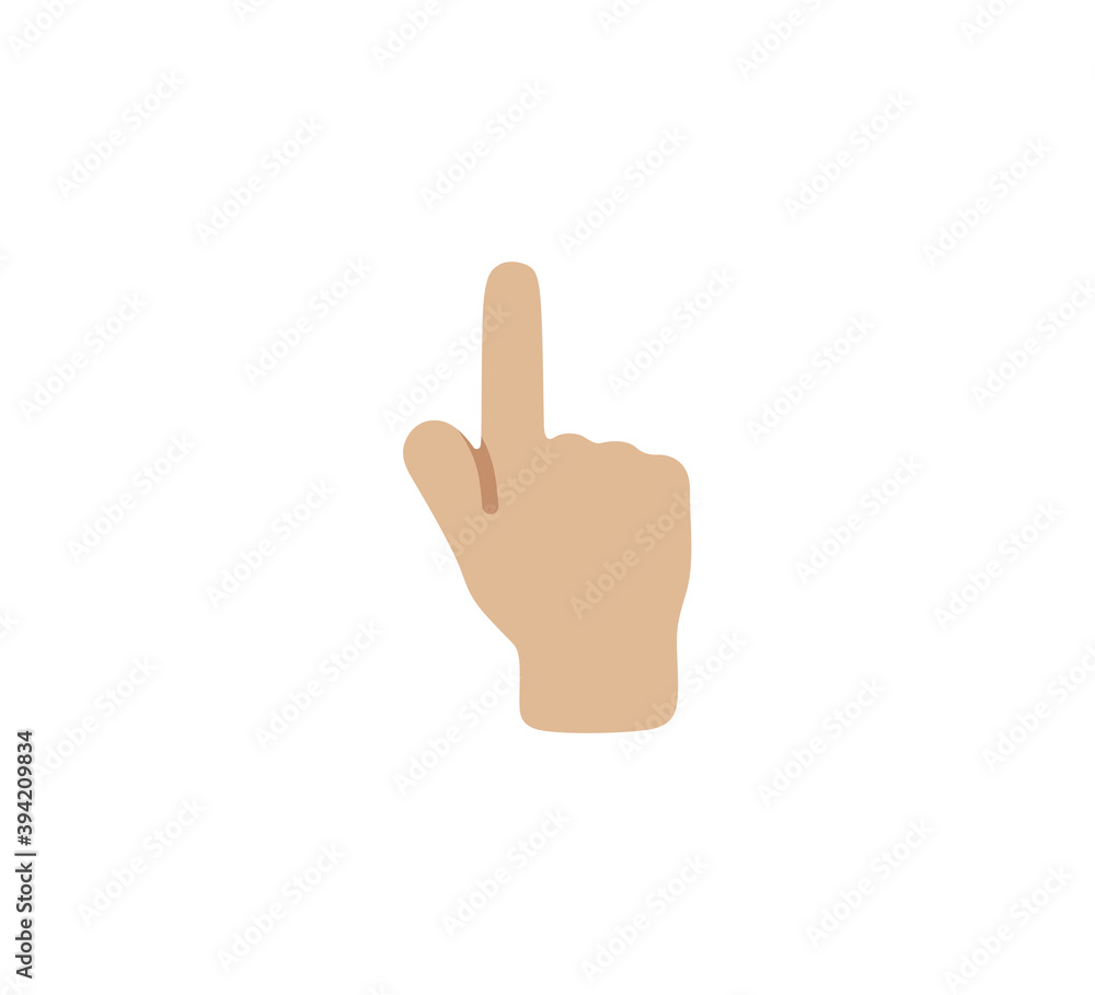 Index Finger Pointing Up emoji gesture vector isolated icon illustration. Index Finger Pointing Up gesture icon Index Finger Pointing Up emoji gesture vector isolated icon illustration. Index Finger Pointing Up gesture icon