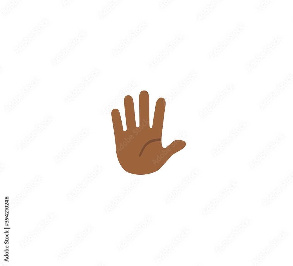 Raising hand emoji gesture vector isolated icon illustration. Open hand gesture icon Raising hand emoji gesture vector isolated icon illustration. Open hand gesture icon