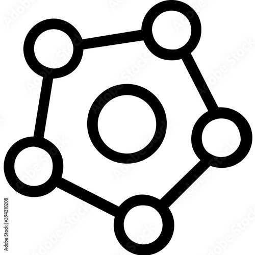 
Molecule Vector Line Icon
