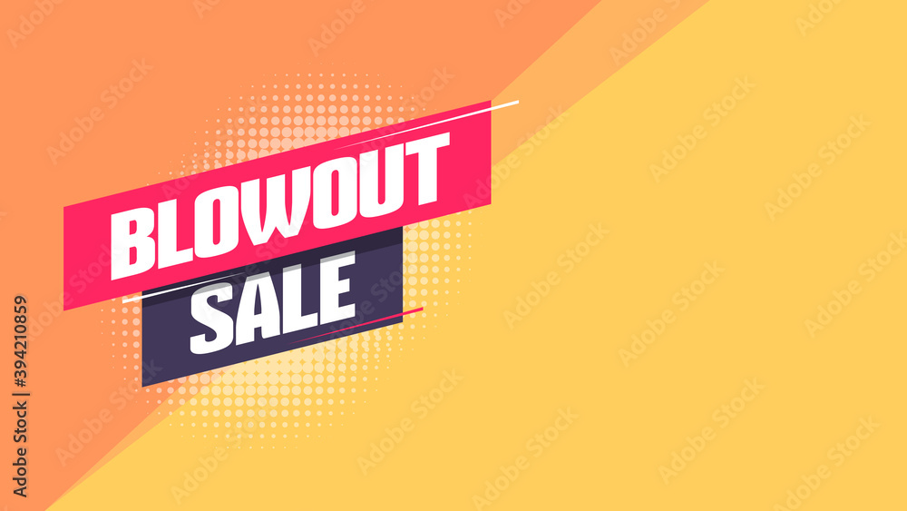 Obraz premium Blowout Sale Shopping Background Template