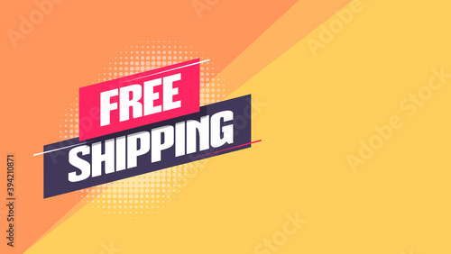 Free Shipping Shopping Background Template