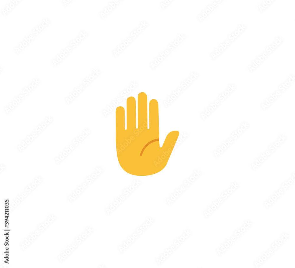 Hand palm emoji gesture vector isolated icon illustration. Hand palm gesture icon Hand palm emoji gesture vector isolated icon illustration. Hand palm gesture icon