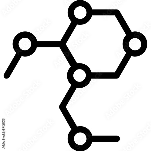 
Molecule Vector Line Icon
