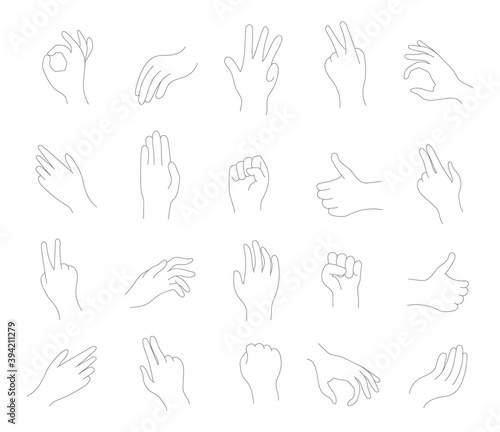 Gestures human hands. © Little Monster 2070