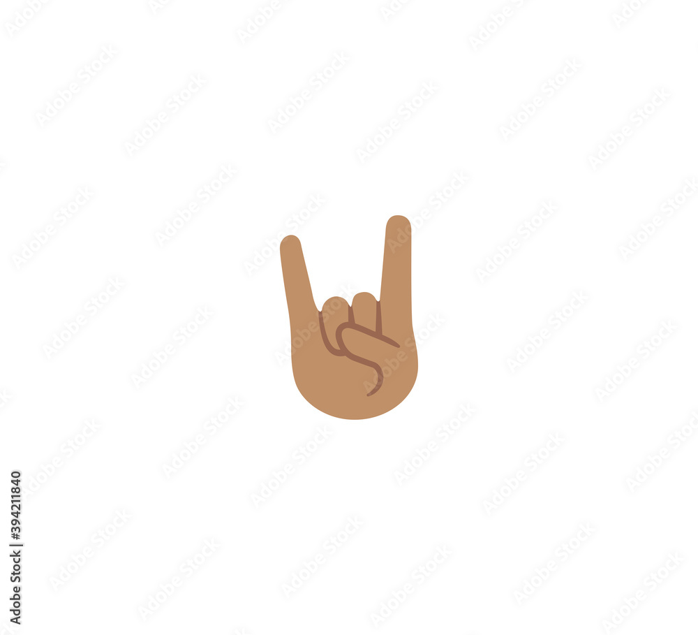 Sign of The Horns emoji gesture vector isolated icon illustration. Rock emoji gesture icon Sign of The Horns emoji gesture vector isolated icon illustration. Rock emoji gesture icon
