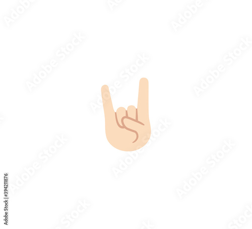 Sign of The Horns emoji gesture vector isolated icon illustration. Rock emoji gesture icon