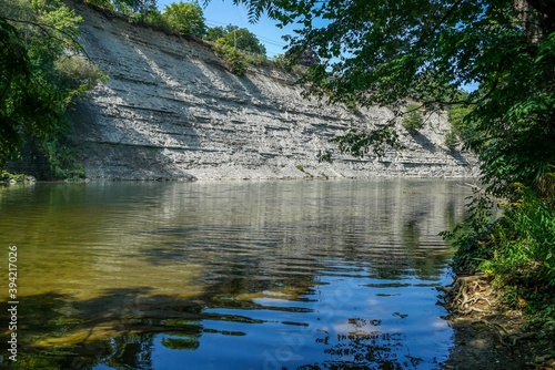 This is the Rocky River in Rocky River Park in Rocky River Ohio.