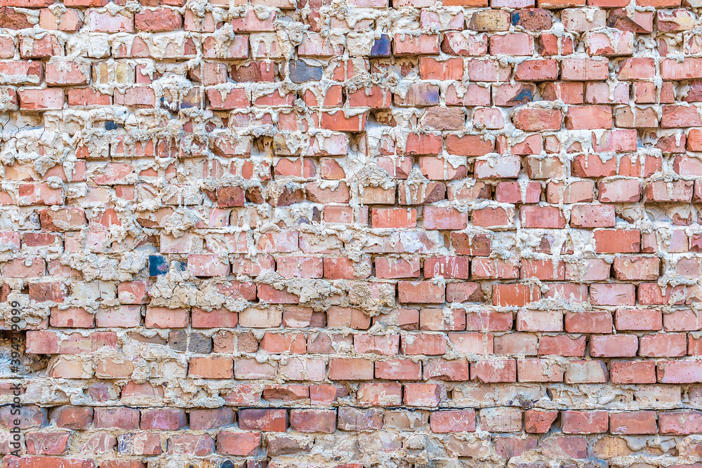Naklejka premium without plaster brick wall, background or texture