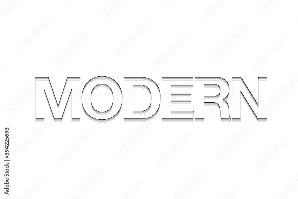 Modern, urban graphic design of a word Modern, urban graphic design of a word