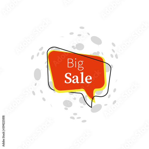 Big Sale. Big sale promotion text.Discounts symbol. Vector illustrationon white background.