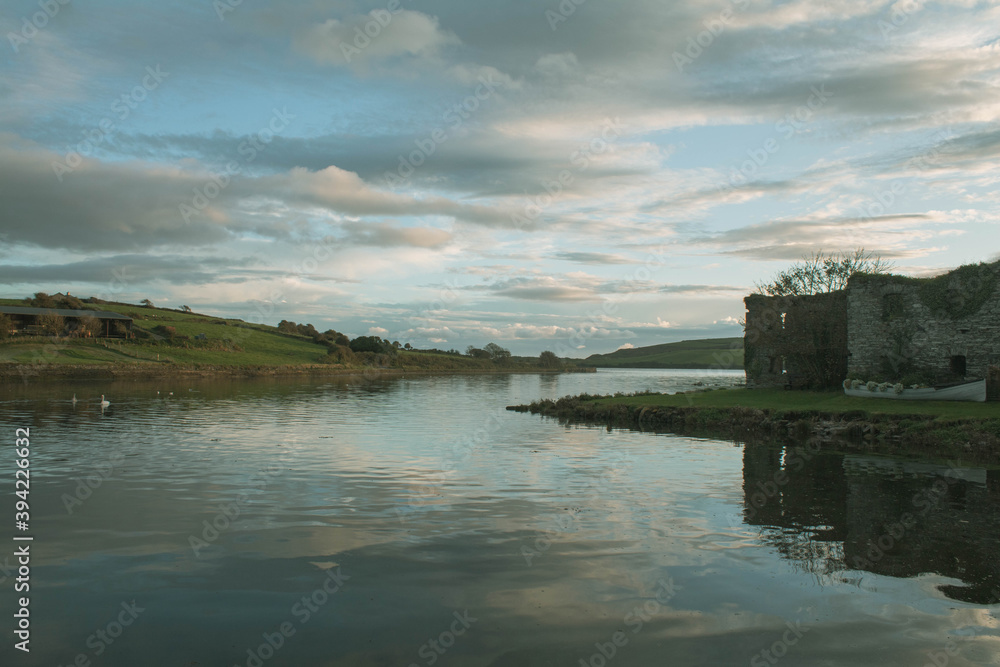 Summer sunset over the lough, West Cork Ireland.