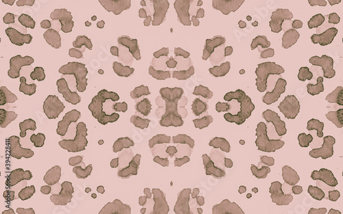 Brown Ocelot Imitation. Nude Retro Cheetah Skin  photo