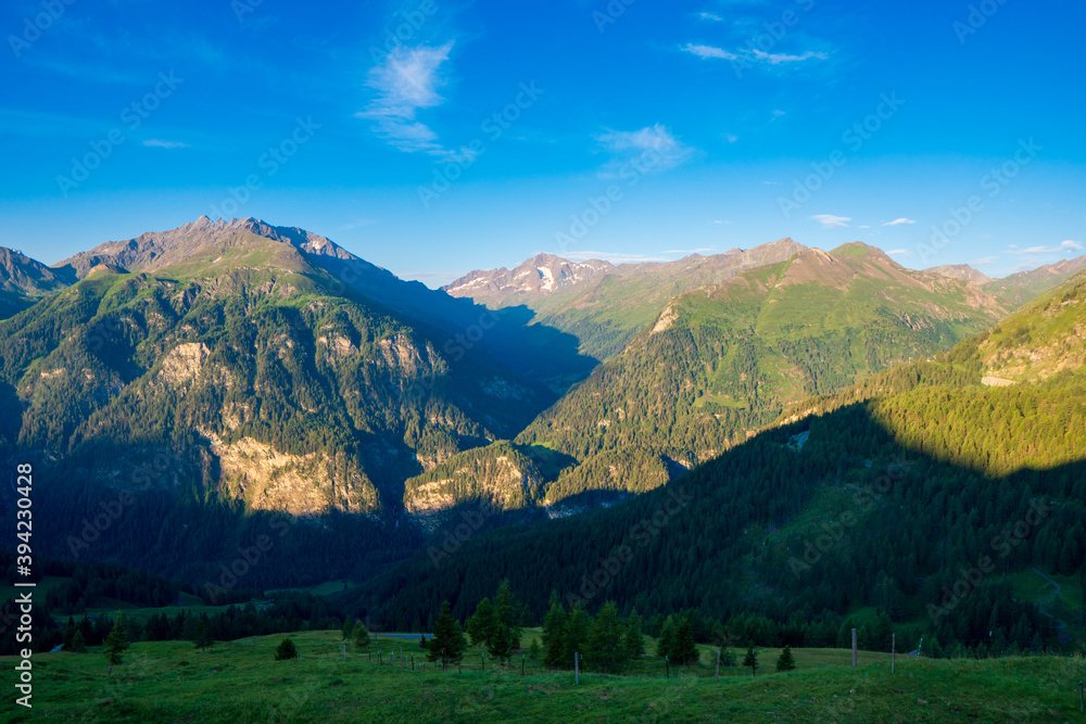 image of beautiful Austria landscape in alps a beautiful summer day, Grossglockner high alpine road europe in austria