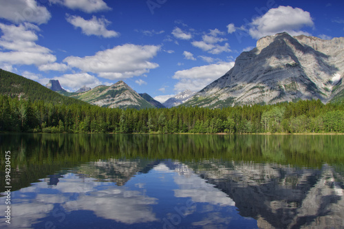 A beautiful lake reflection in kananaskis Alberta 
