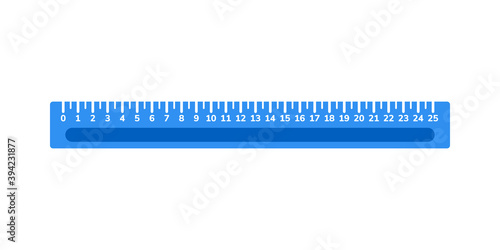 Flat ruler icon isolated on white background. Element for graphic and web design. Vector illustration.