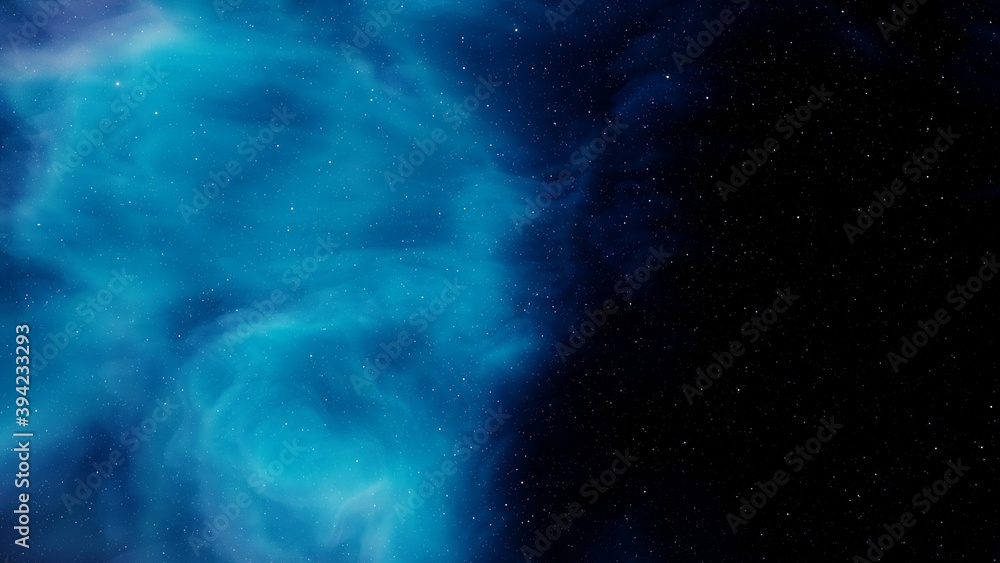 Abstract nebula clouds of color smoke on black texture universe background. Colored fluid powder explosion, dust, galaxy, vape smoke liquid abstract clouds 3d render