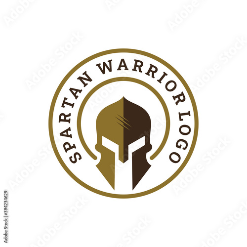 Sparta / Spartan warrior helmet logo, emblem badge stamp Warrior helmet logo design