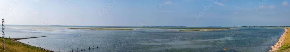 Panoramic view over water Zeeland The Netherlands Panoramic view over water Zeeland The Netherlands