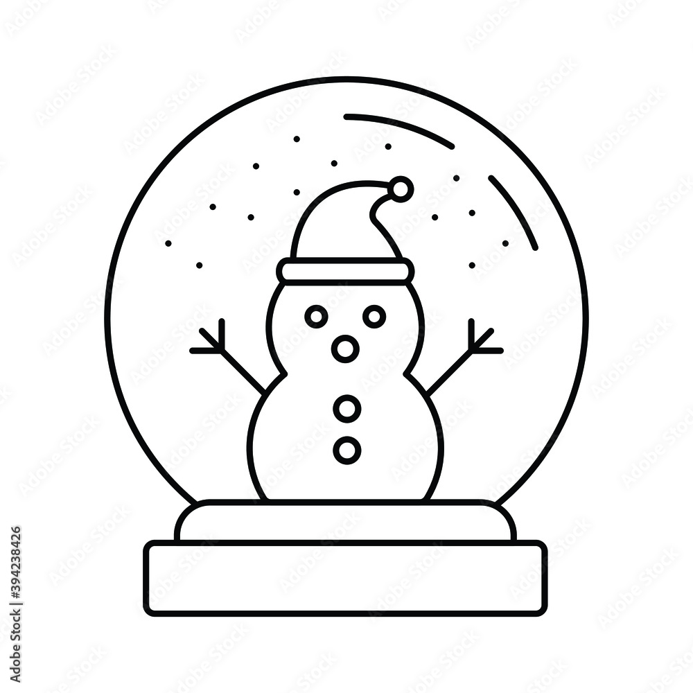 Christmas icon for snowglobe and snowball Christmas icon for snowglobe and snowball
