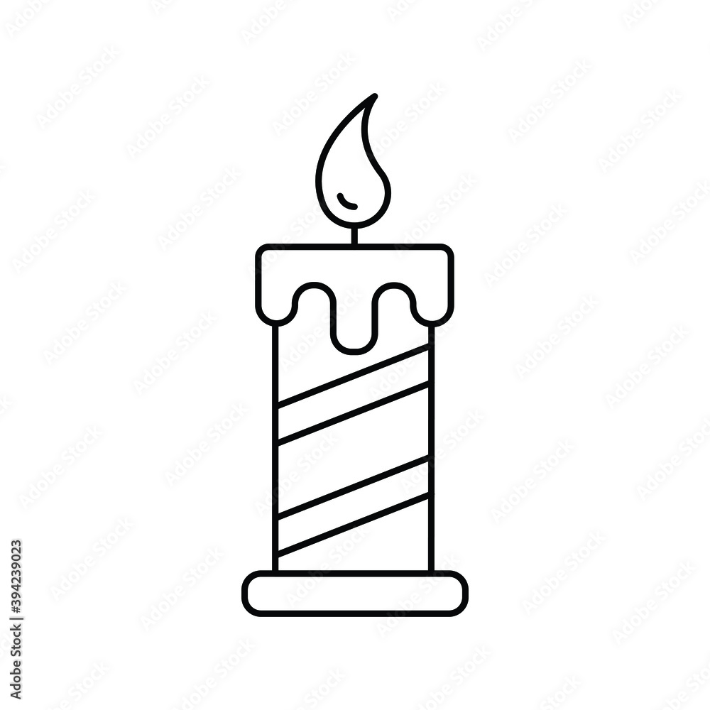 Christmas icon for candle and fire Christmas icon for candle and fire
