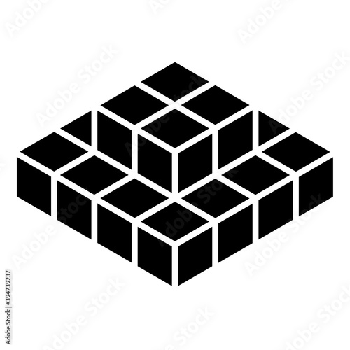 3D Cube, Square icon, symbol and logo (Series)