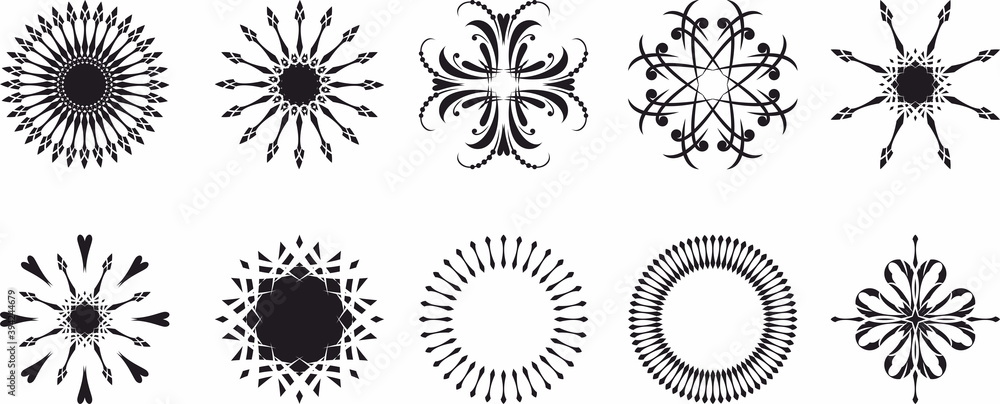 Obraz premium decorative element and mandala set 