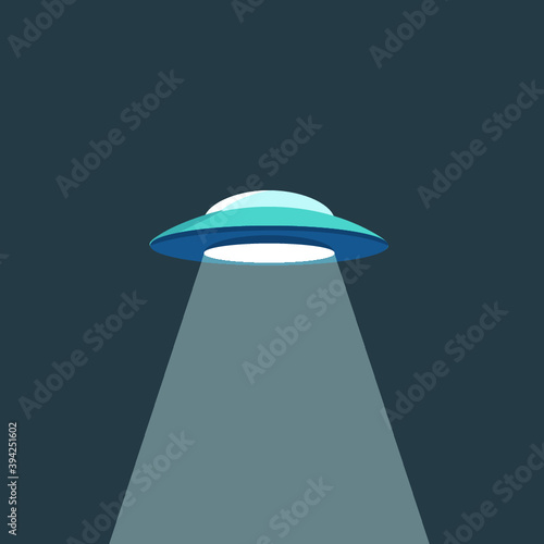Blue ufo beaming