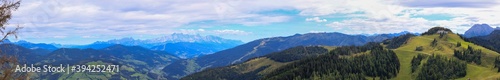 panorama of the top of the Mountains. at Summer in Austria