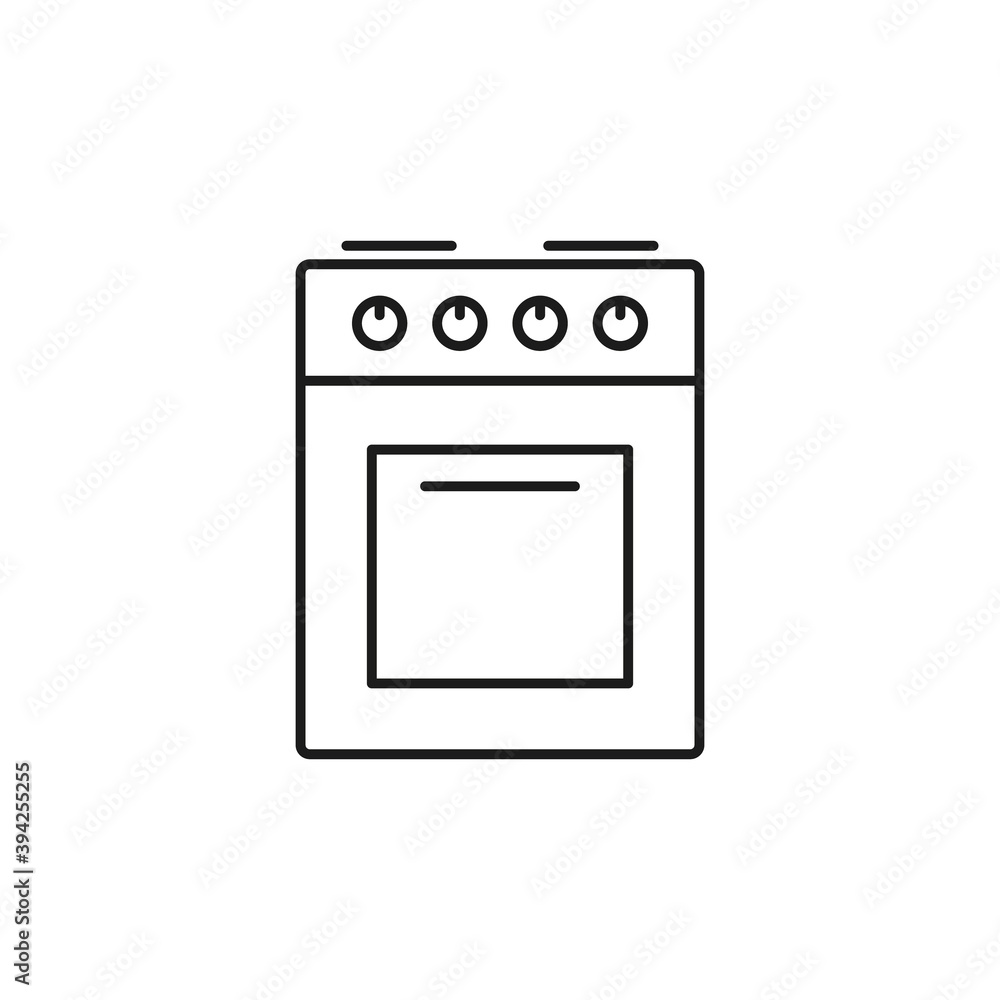 Kitchen Stove icon, Gas stove line isolated illustration. kitchen equipment sign Kitchen Stove icon, Gas stove line isolated illustration. kitchen equipment sign