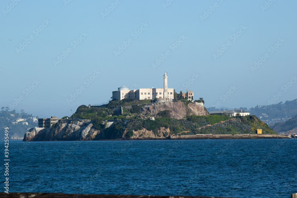 Alcatraz island in the bay
