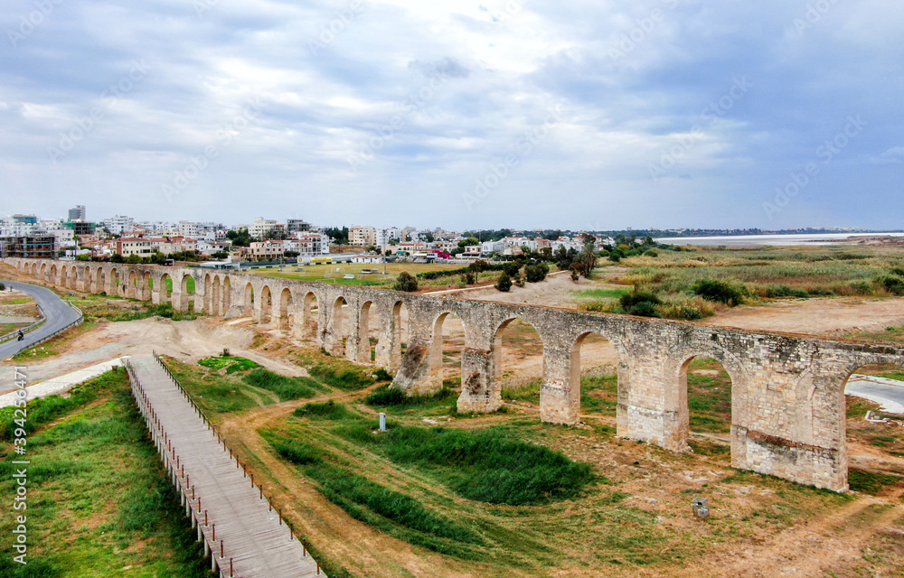 Kamares aqueduct in Larnaca, Cyprus