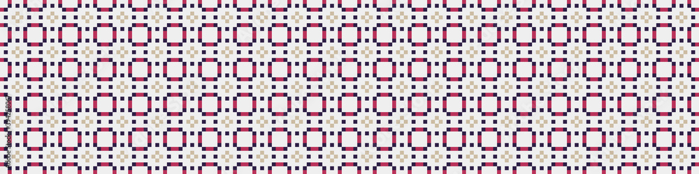 Fototapeta premium Abstract Cross Pattern Dots Logo generative computational art illustration