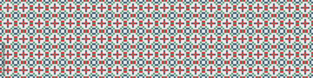 Fototapeta premium Abstract Cross Pattern Dots Logo generative computational art illustration