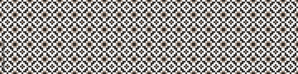 Fototapeta premium Abstract Cross Pattern Dots Logo generative computational art illustration