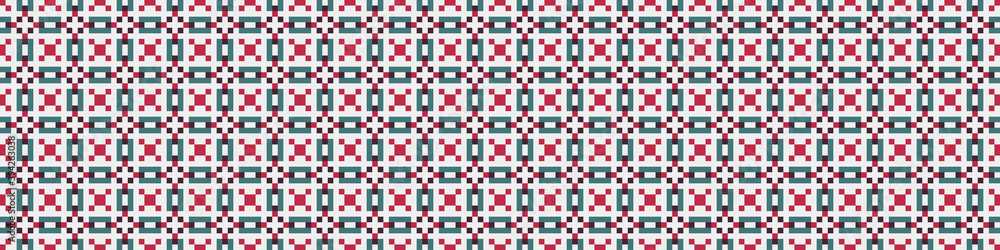 Fototapeta premium Abstract Cross Pattern Dots Logo generative computational art illustration