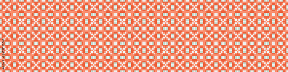 Fototapeta premium Abstract Cross Pattern Dots Logo generative computational art illustration