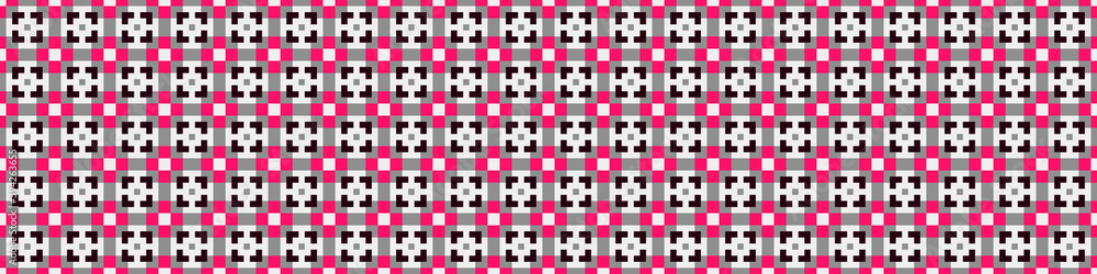 Fototapeta premium Abstract Cross Pattern Dots Logo generative computational art illustration