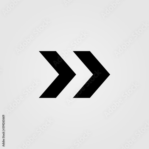 Free Download Arrow right icon isolated on white background. Multiple right direction icon. - GFXLoad