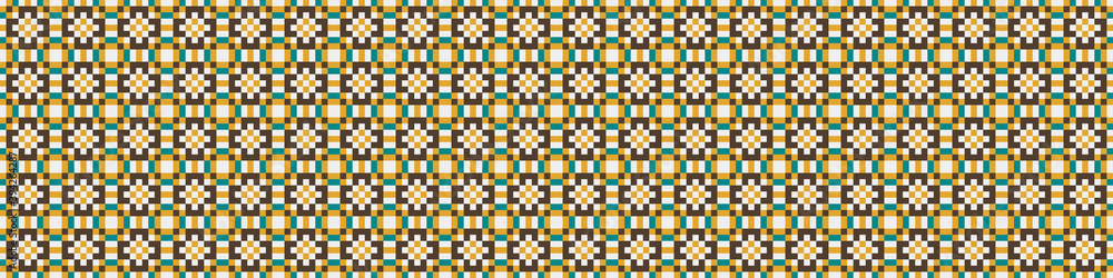 Fototapeta premium Abstract Cross Pattern Dots generative computational art illustration