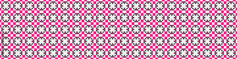 Fototapeta premium Abstract Cross Pattern Dots Logo generative computational art illustration