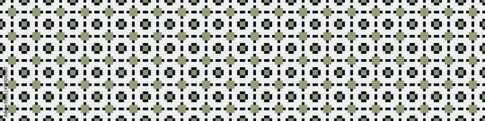 Fototapeta premium Abstract Cross Pattern Dots Logo generative computational art illustration