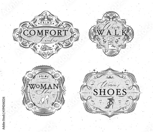 Shoes labels vintage