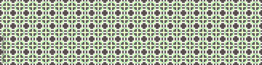 Fototapeta premium Abstract Cross Pattern Dots Logo generative computational art illustration