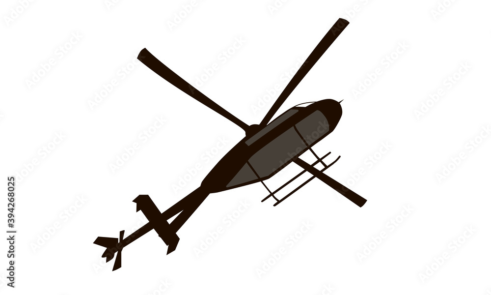 Flying helicopter silhouette drawing sketch vector Flying helicopter silhouette drawing sketch vector