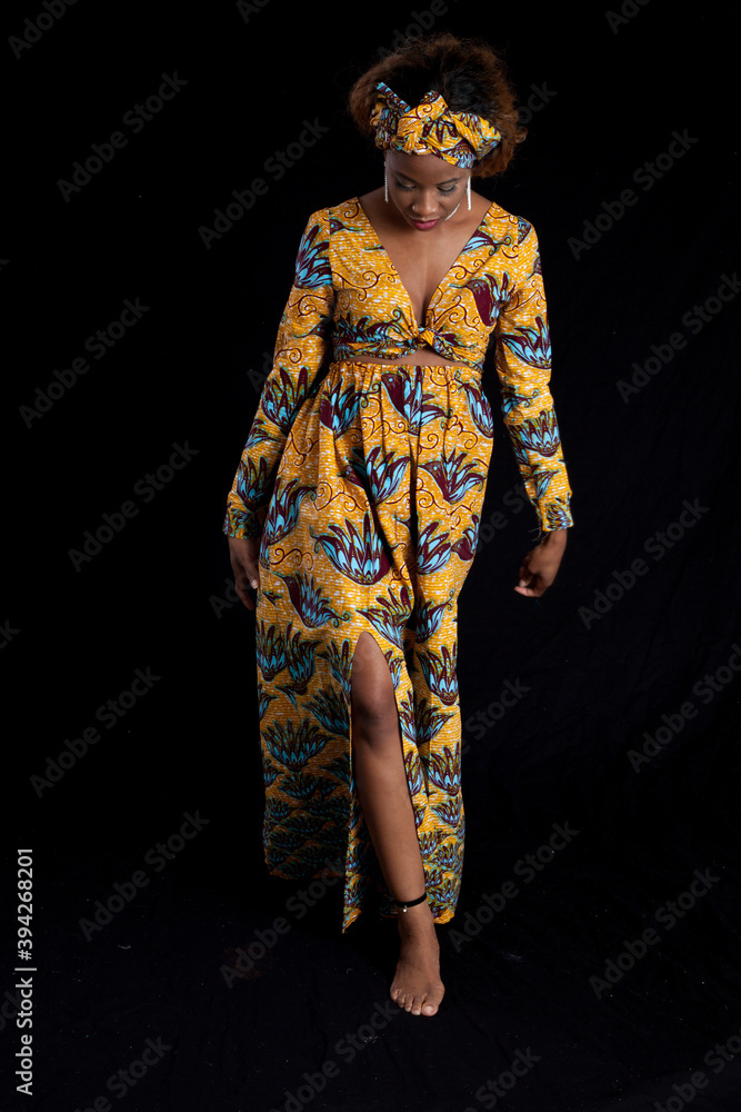 Pensive woman in African Dress Pensive woman in African Dress