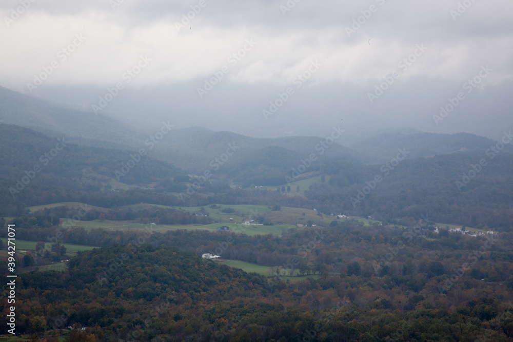 Obraz premium Mountain Landscape with clouds