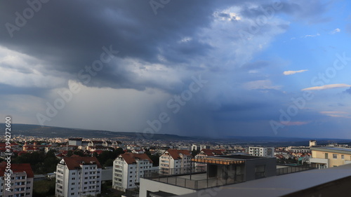 Storm clouds gathering over cluj