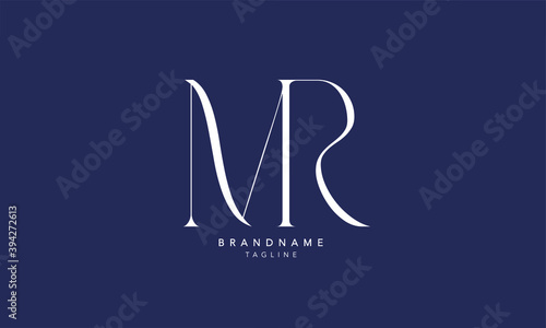 Alphabet letters Initials Monogram logo MR, RM, M and R