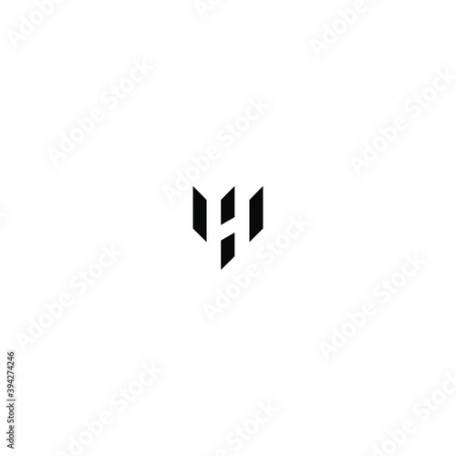 hw letter vector logo abstract